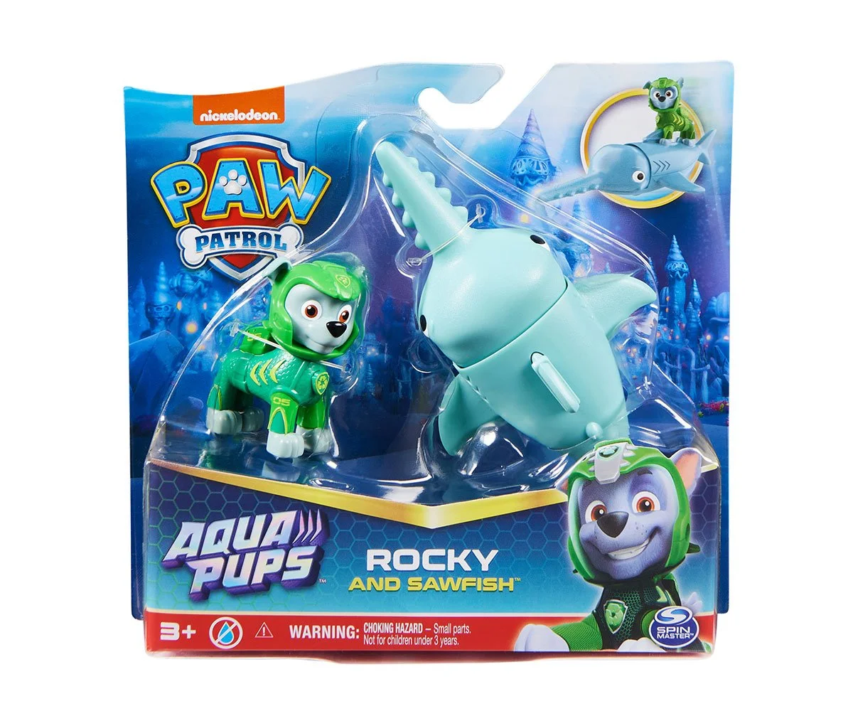 Paw Patrol - Игрален комплект Аква Роки и рибата меч