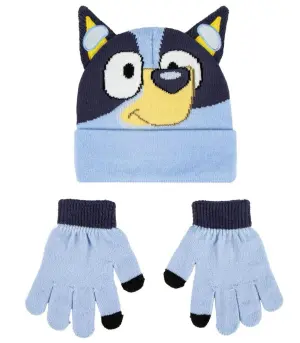 Детска шапка с ръкавици bluey