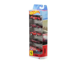 Hot Wheels - комплект 5 колички Ферари, асортимент