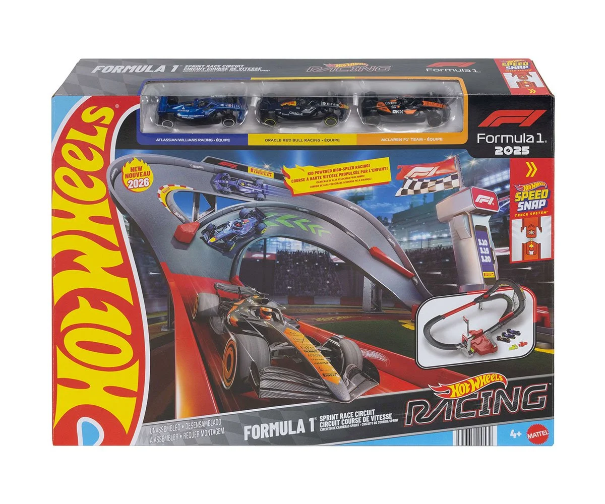 Hot Wheels - комплект Формула 1, комплект  писта Спринт с 3 колички