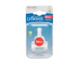 Dr.Browns-Биберон NN 2бр. етап 1 302-INTL Silicone NNO Nipple