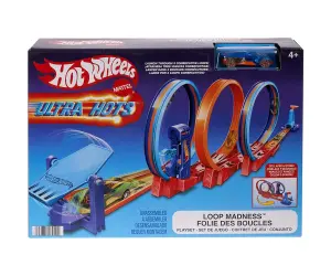 Hot Wheels - комплект писта с 3 страхотни лупинга и 1 количка