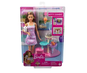 Barbie - Комплект кукла и с домашни любимци котета и аксесоари