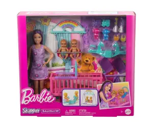 Barbie - комплект детегледачка Скипър с 2 близначета и аксесоари