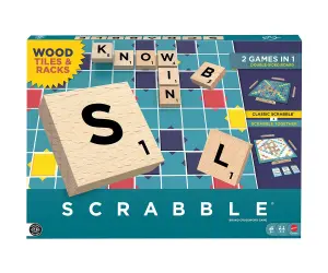 SCRABBLE - игра 2 в 1 на български, с дървени плочки