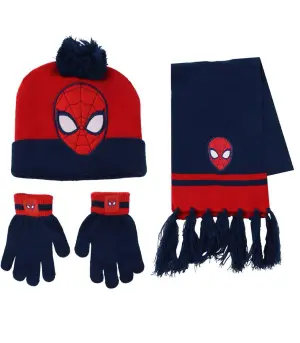 Детска шапка с шал и ръкавици spiderman