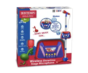Bontempi - Безжичен микрофон за сцена със светеща стойка