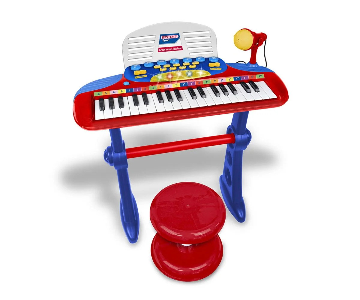 Bontempi - Електронен синтезатор с 37 клавиша, крачета и столче