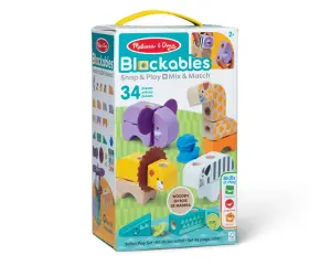 Melissa & Doug - Дървени кубчета за игра Сафари