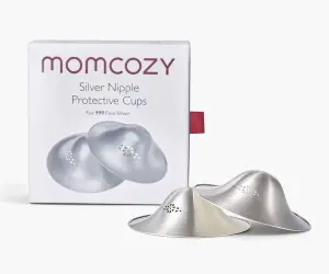 Momcozy-999 Сребърни протектори за зърна 2бр. 55мм р-р L