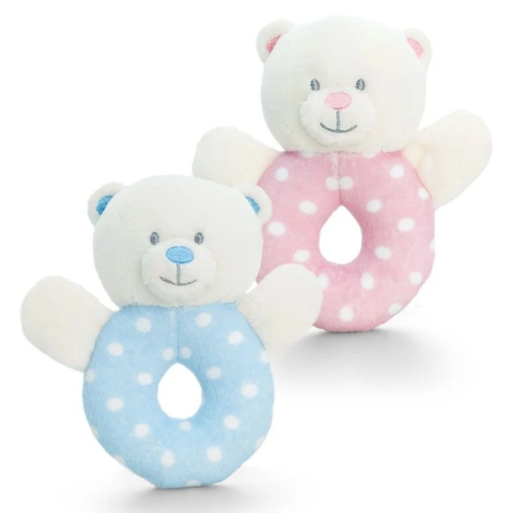 Мече ринг с дрънкалка, 13 см, Keel Toys