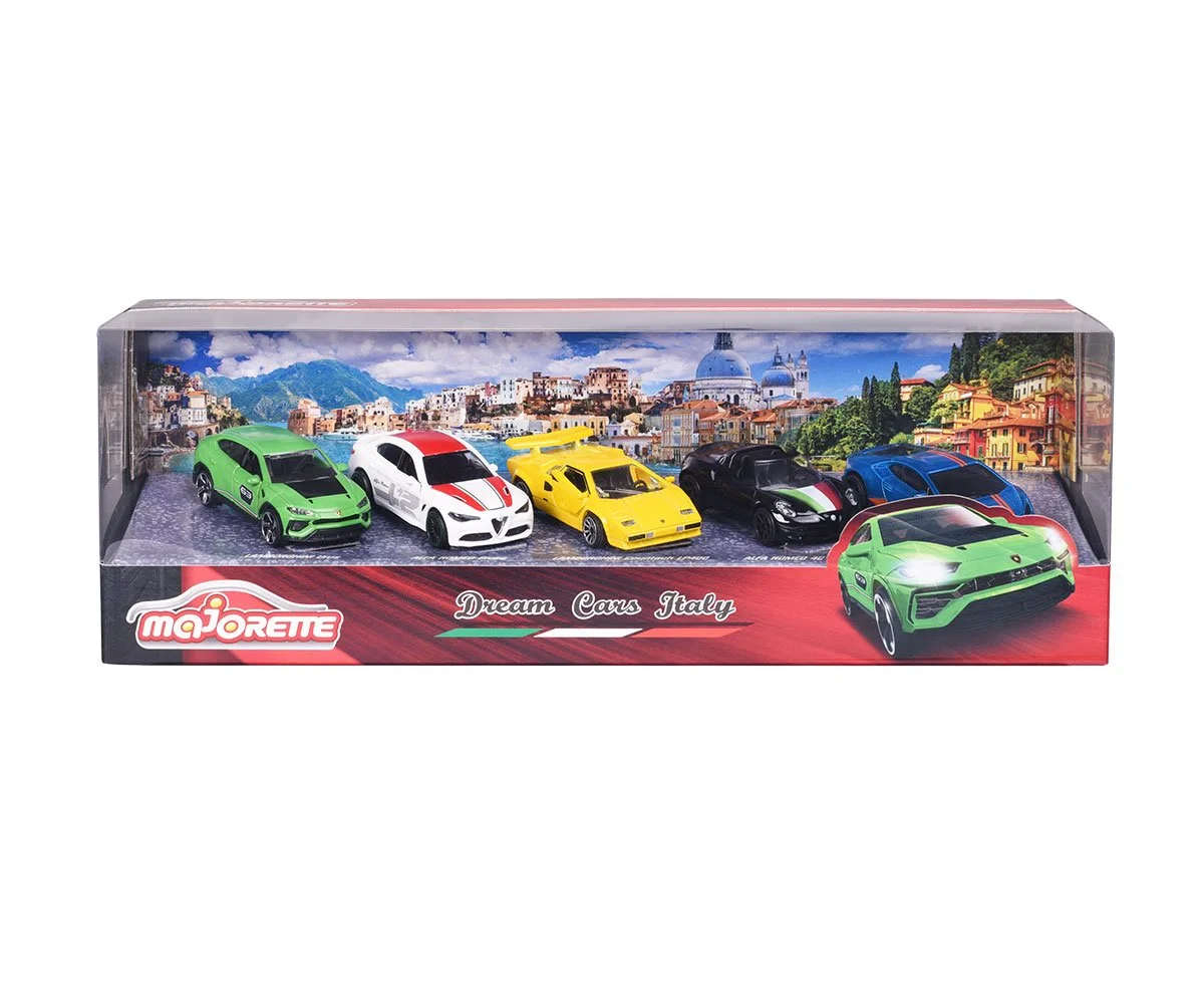 Majorette - Сет 5 броя коли Dream Cars Italy