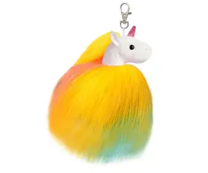 Aurora - Плюшена играчка Ключодържател цветен еднорог, 14см