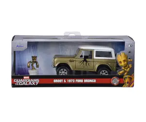 Jada - Кола с фигурка Marvel Groot 1973 Ford Bronco 1:32