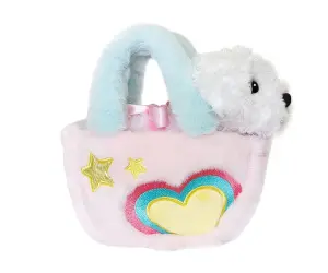 Aurora - Плюшена играчка кученце в чантичка дъга, 18см