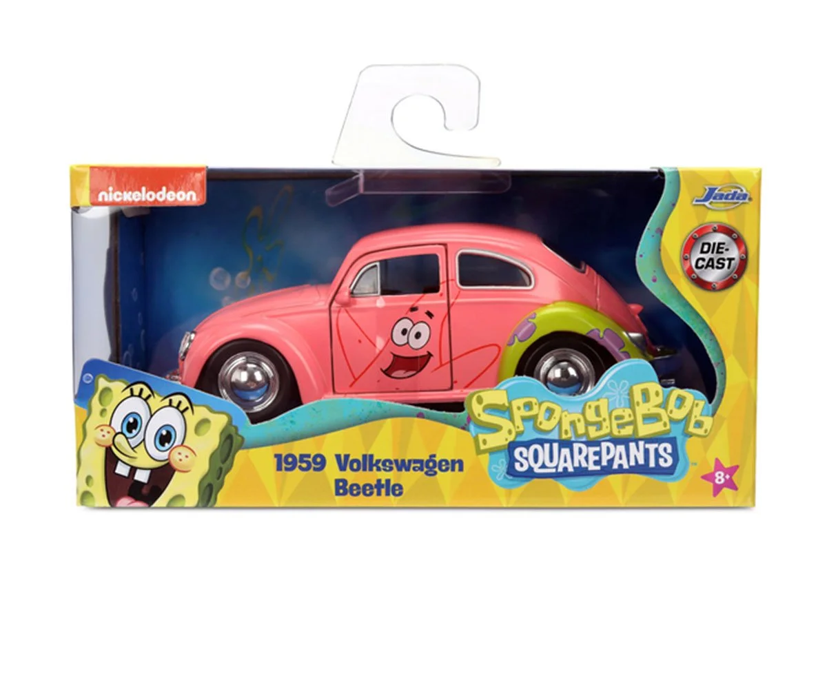 Jada - кола на Спондж Боб, Patrick 1959 VW Beetle, 1:32