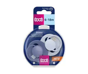 Lovi-Залъгалки силиконова Prime Baby Blue 6-18м 2бр