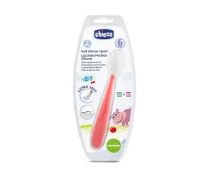 Chicco Nurs-Меки силиконови лъжички 6+ м-червена