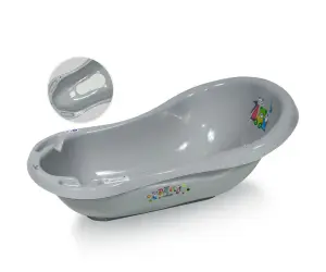 Lorelli Bath Вана 84см нехлъзгаща с оттичане Little Bear сива