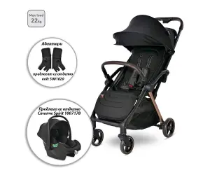 Lorelli Автоматична лятна количка Loret до 22кг Black Jasper