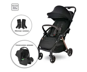 Lorelli Автоматична лятна количка Loret 2в1 до 22кг Black Jasper