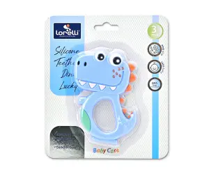 Lorelli Toys Силиконова гризалка Дино Lucky синя