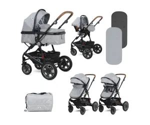 Lorelli Комб.количка Lora Set Cool Grey Elephants