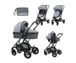 Lorelli Комб.количка Sena Set grey squared