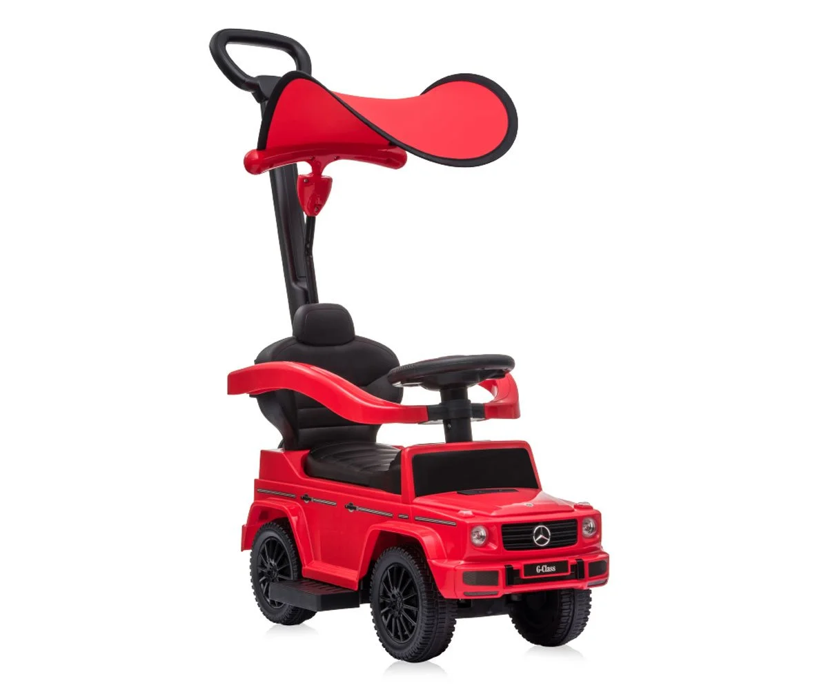 Lorelli Toys Детска кола за яздене с дръжка и сенник Mercedes-G350D, червена