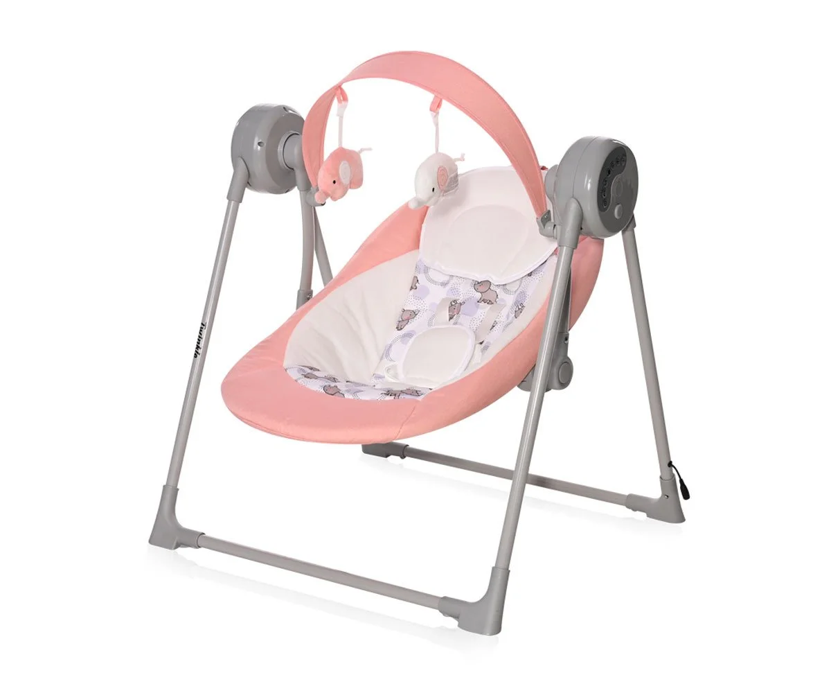 Lorelli Електрическа люлка до 9кг Twinkle, Pink Rhino
