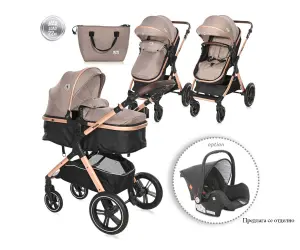 Lorelli Комб.количка Viola с трансформираща седалка до 22 кг Pearl Beige