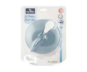 Lorelli Acc Купа с вакуумно дъно и с лъжичка, Moonlight Blue