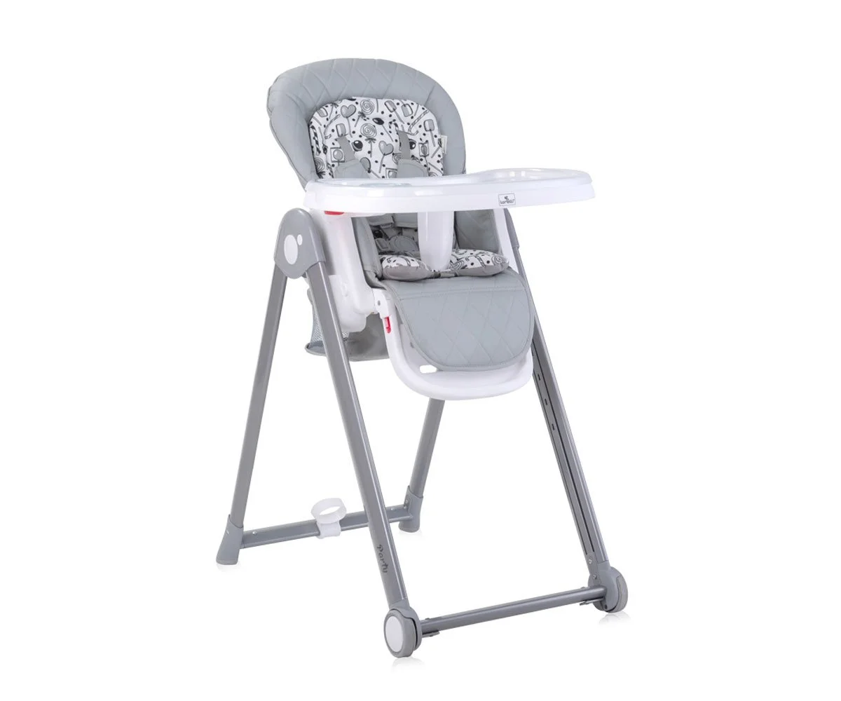 Lorelli Столче за хранене Party Cool Grey Leather