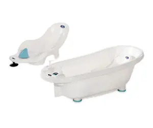 Lorelli Bath Вана с оттичане, терм+подл. бяла/синьо+стойка