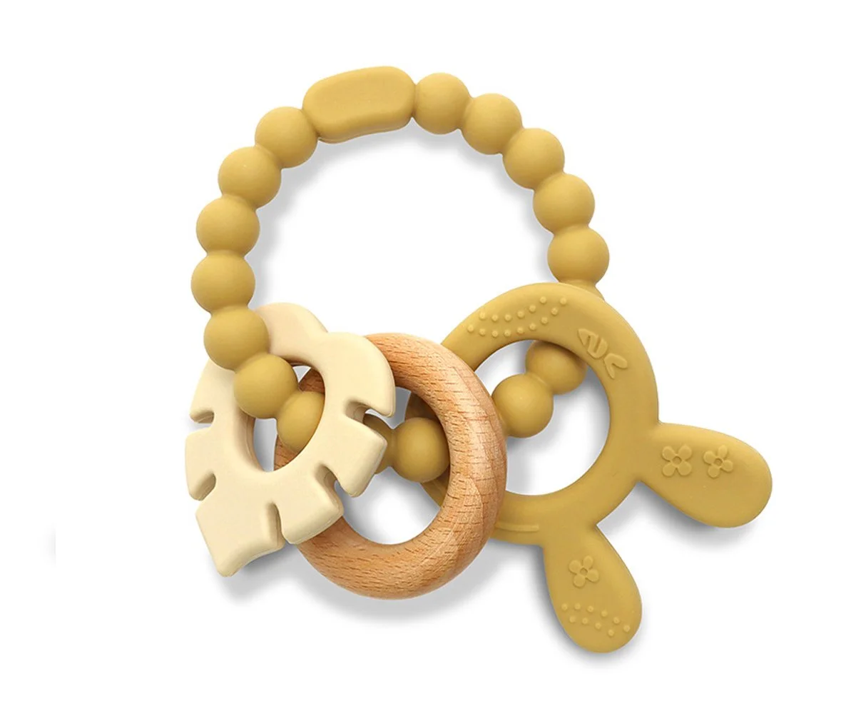 Lorelli Toys Силиконова гризалка с бук Зайче yellow