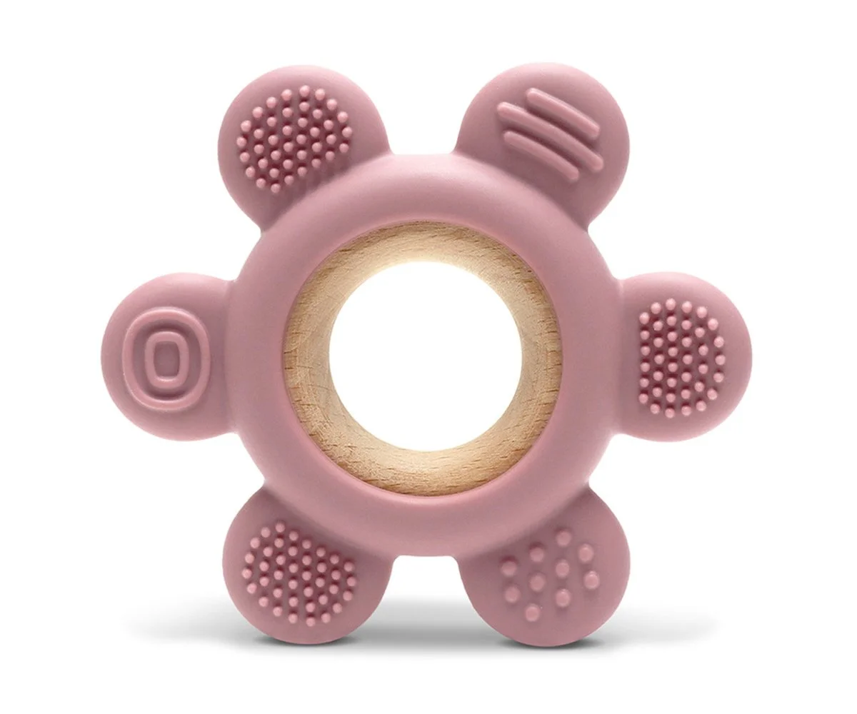 Lorelli Toys Силиконова гризалка с бук Цвете deep pink