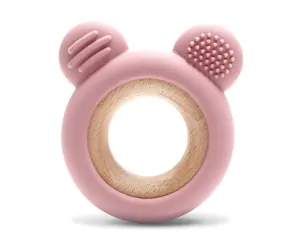Lorelli Toys Силиконова гризалка с бук Мече  deep pink