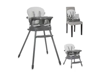 Lorelli Столче за хранене 3в1 Siesta grey leather