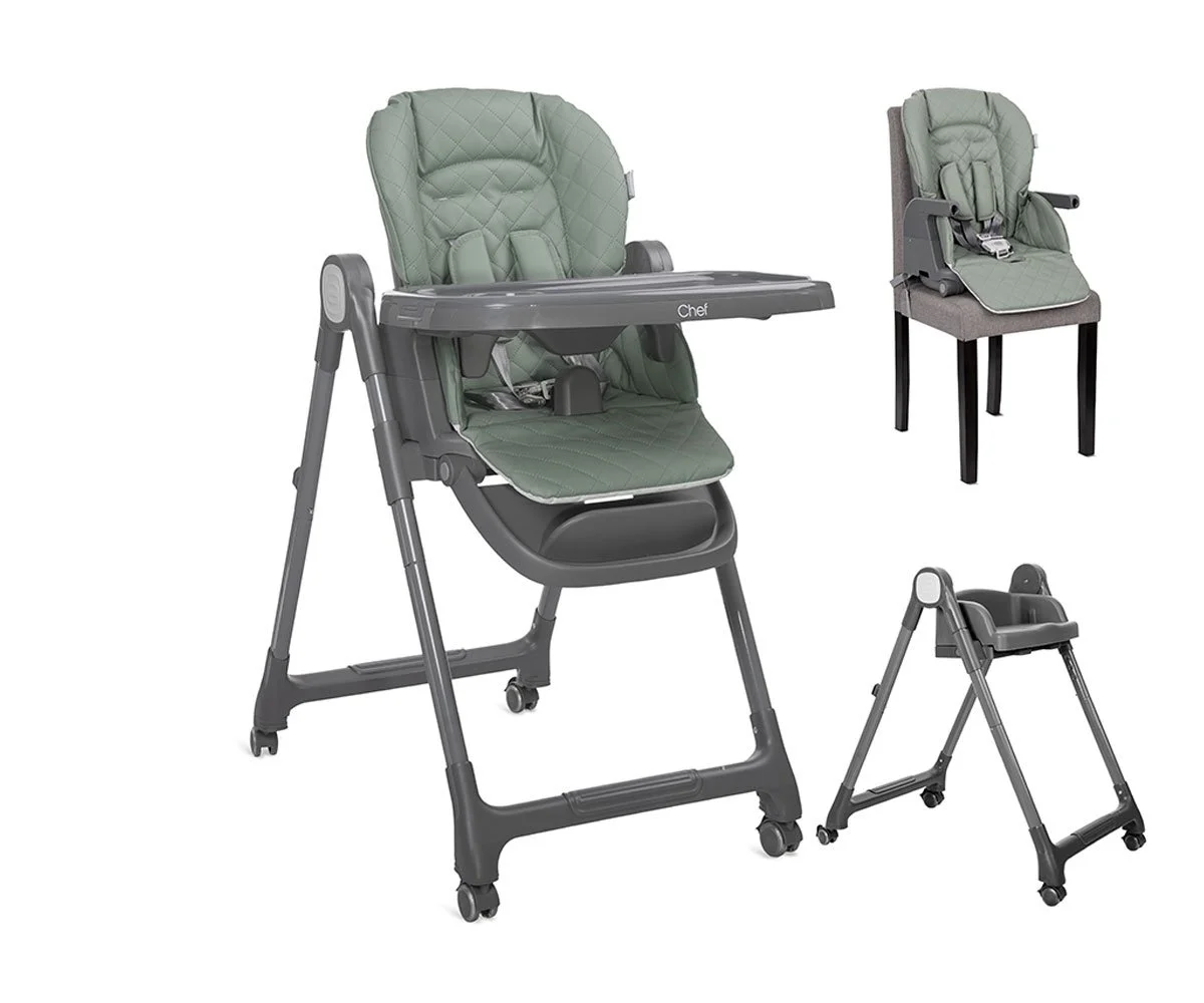 Lorelli Столче за хранене Chef green leather