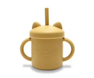Lorelli Acc Силик. чаша с дръжки+сламка Natural yellow