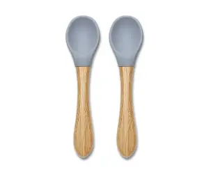Lorelli Acc Силик. лъжички с бамбук 2бр Natural grey