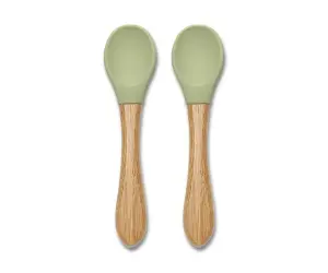 Lorelli Acc Силик. лъжички с бамбук 2бр Natural fresh green