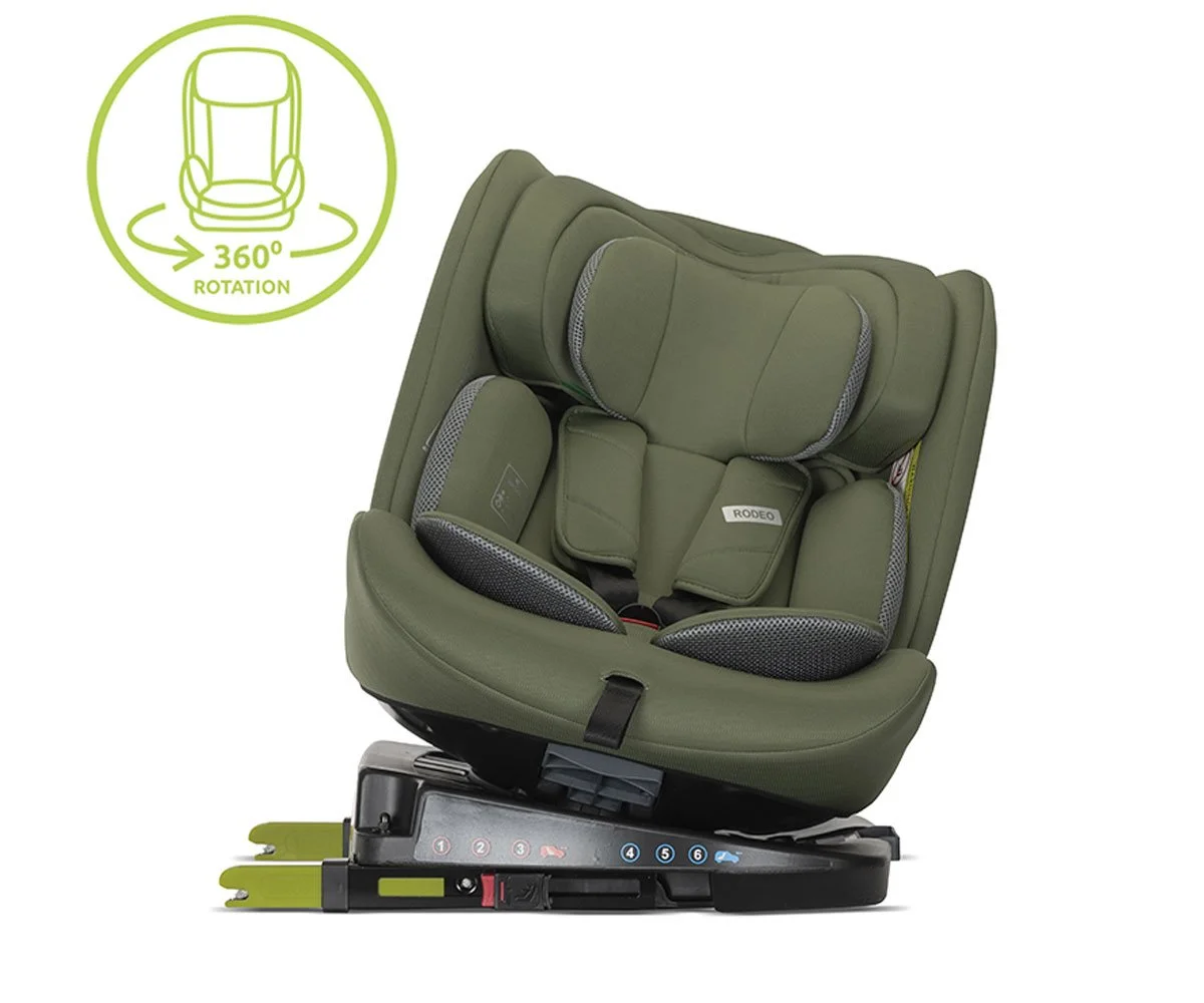 Lorelli Стол за кола Rodeo green&grey 40-150 см 360 isofix