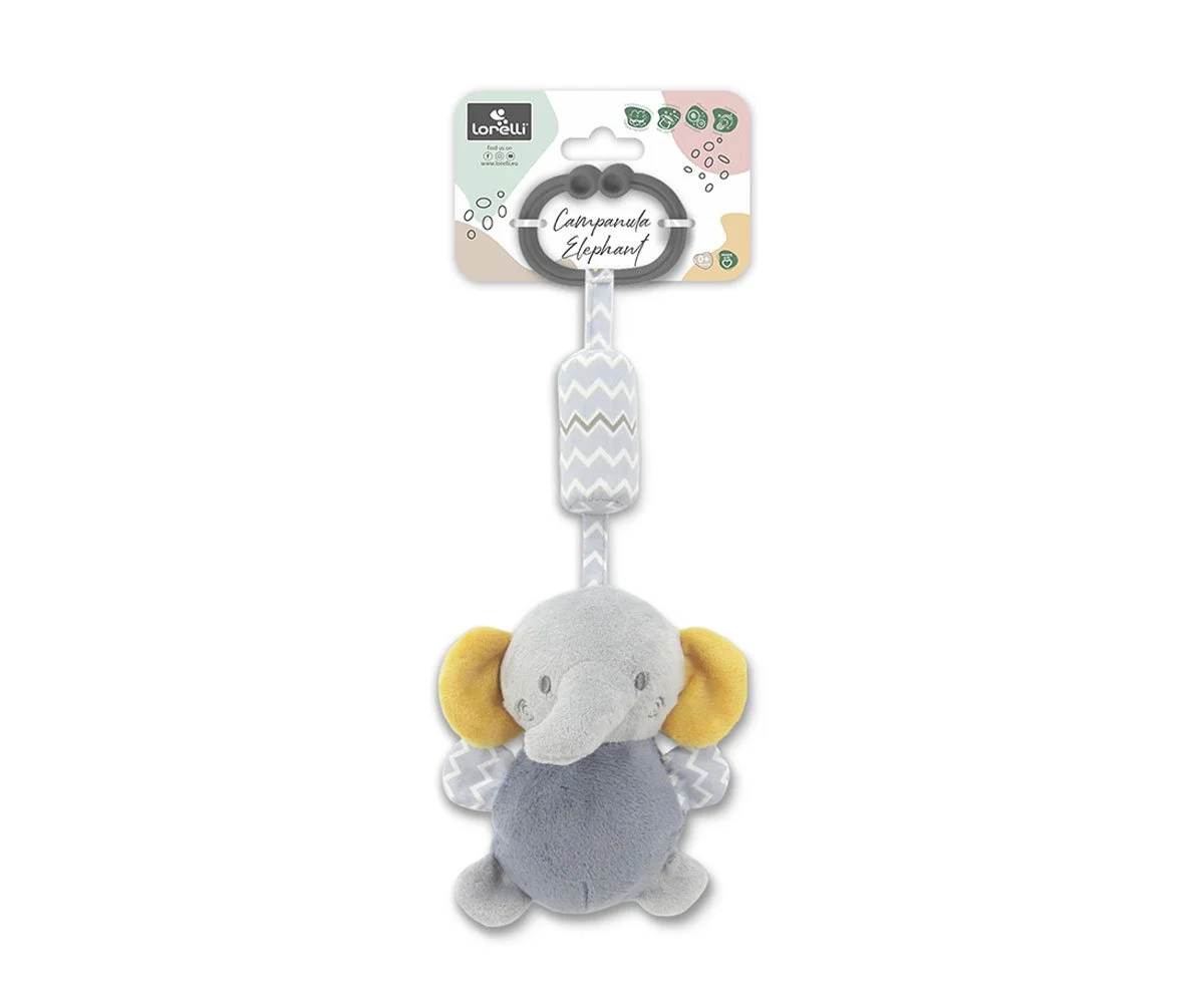 Lorelli Toys Играчка камбанка слонче сиво natural