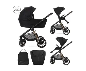 Lorelli Комб.количка Bianca black 2в1 до 22кг+адаптори