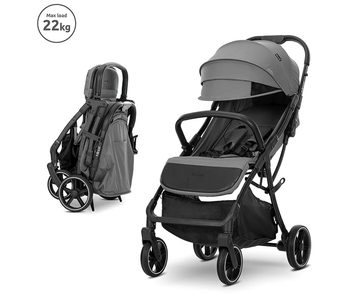 Lorelli Лятна количка Minori Grey до 22 кг , автом. сгъване 