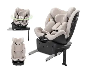 Lorelli Стол за кола Perseus Beige i-Size 40-150 см, 360, isofix Support Leg