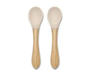 Lorelli Acc Силик. лъжички с бамбук 2бр. Natural, beige