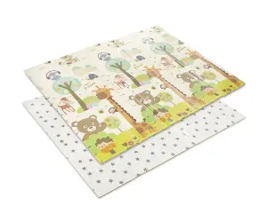 Lorelli Toys Двулиц.термо килим за игра 180-200 см сгъваемо, best friends&stars 