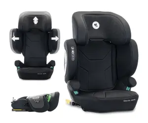 Lorelli Стол за кола Growgo black i-Size Isofix 100-150см, странично разширяване